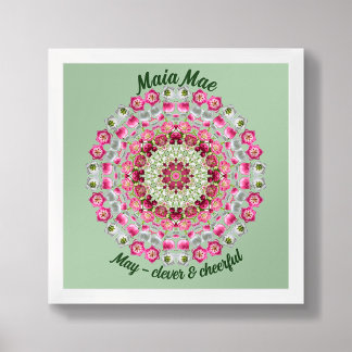 May Birth Flower Personalised Quote Kids Nursery Poster