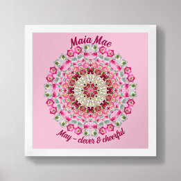 May Birth Flower Personalised Quote Kids Nursery Poster
