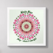 May Birth Flower Personalised Quote Kids Nursery