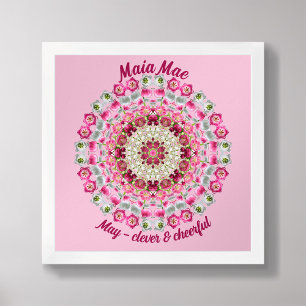 May Birth Flower Personalized Quote Kids Nursery Poster