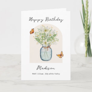May Birth Month Flower Birthday Card