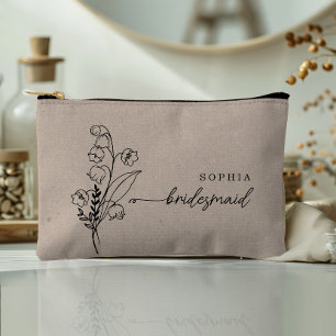May Birth Month Flower Personalised Bridesmaid Accessory Pouch