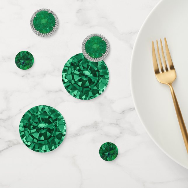 May Birthstone Emerald Table  Confetti (Group)