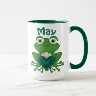 May Birthstone Frog coffee mug