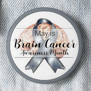 May Brain Cancer Awareness Month 6 Cm Round Badge