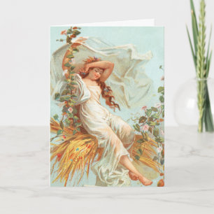 May Christmas be Bright and Happy, Antique Card