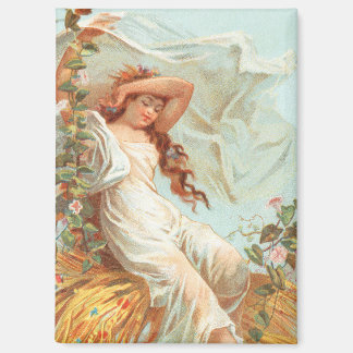 May Christmas be Bright and Happy, Antique Card Magnet