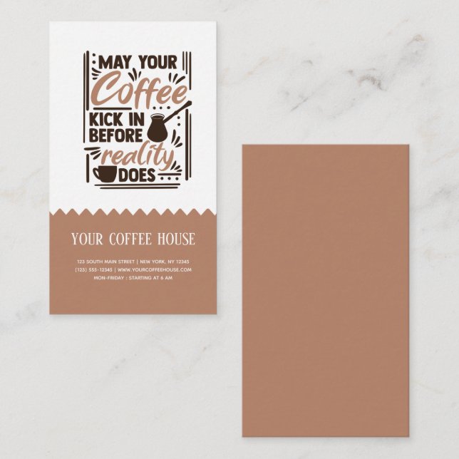 May coffee kick in business card (Front/Back)