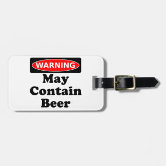 May Contain Beer Luggage Tag