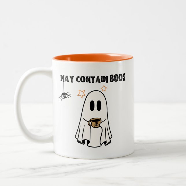 May Contain Boos Two-Tone Coffee Mug (Left)