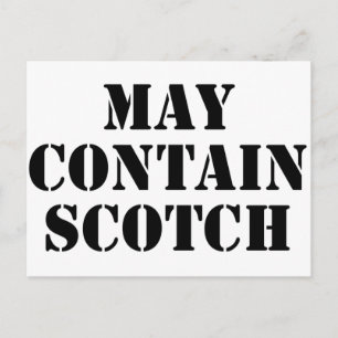 May Contain Scotch Postcard