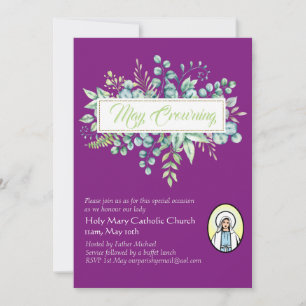 May Crowning Invites Virgin Mary Catholic Invites