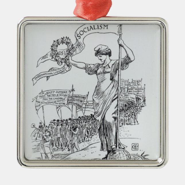 May Day, 1907 Metal Tree Decoration (Front)