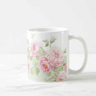 May Day Summer Roses basil stripe Coffee Mug
