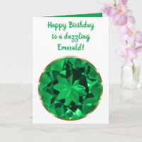 May Emerald Birthstone Birthday Card
