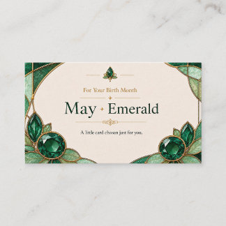 May Emerald Birthstone Shop Card
