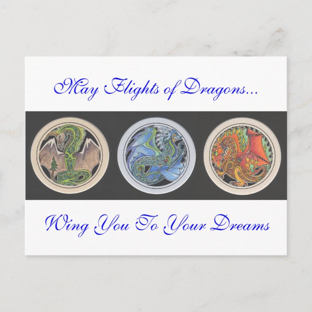 May Flights of Dragons... Postcard (Front)