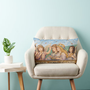May Flowers Angels Lumbar Cushion