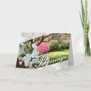 May Flowers Blessings Greeting Card