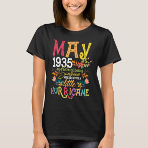 May Girls 1935 Funny 86th Birthday 86 Years Old Bi T-Shirt