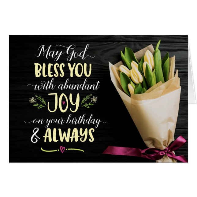 May God Bless you with Joy On your Birthday (Front Horizontal)