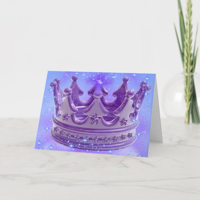 May God Crown You Greetings Card (Front)