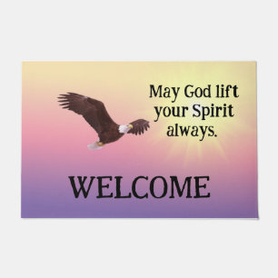 May God Eagle Door Mat