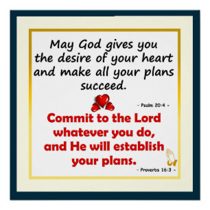 May God Gives You the Desire of Your Heart Poster