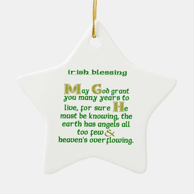 May God Grant You Many Years Ceramic Tree Decoration (Front)