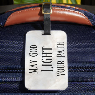 May God Light Your Path Christian Safe Travels Luggage Tag