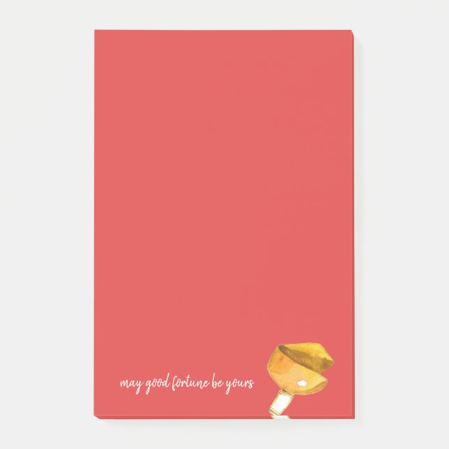 May Good Fortune Be Yours Cookie Red Post-it Notes (Front)