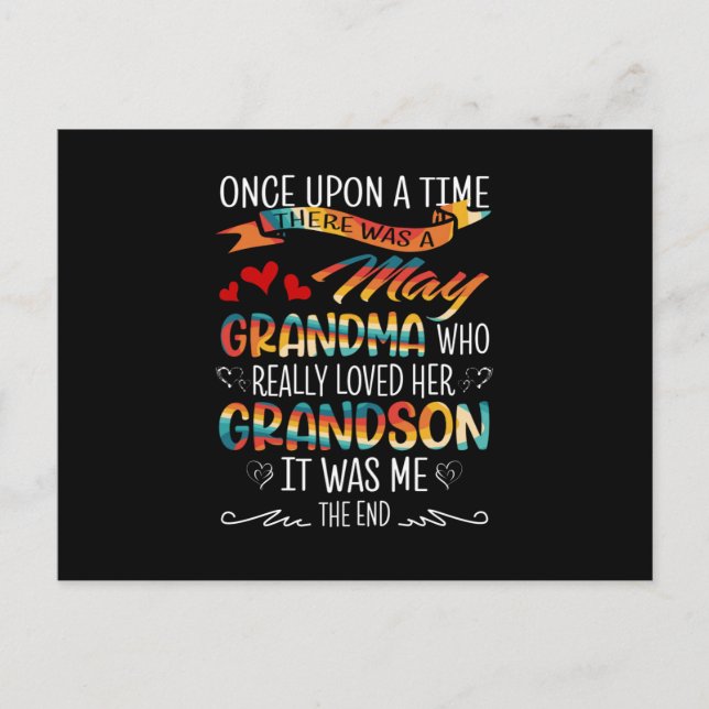 May Grandma Who Really Loved Her Grandsons Postcard (Front)