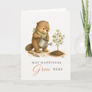 May Happiness Grow Here New Home Greeting Card