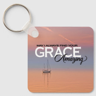 May I Always Find Your Grace Amazing Christian Key Ring