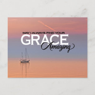 May I Always Find Your Grace Amazing Christian  Postcard
