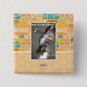 may I haz dis dance? 15 Cm Square Badge