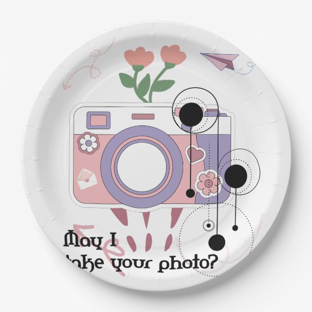 May I take your photo?  Paper Plate (Front)