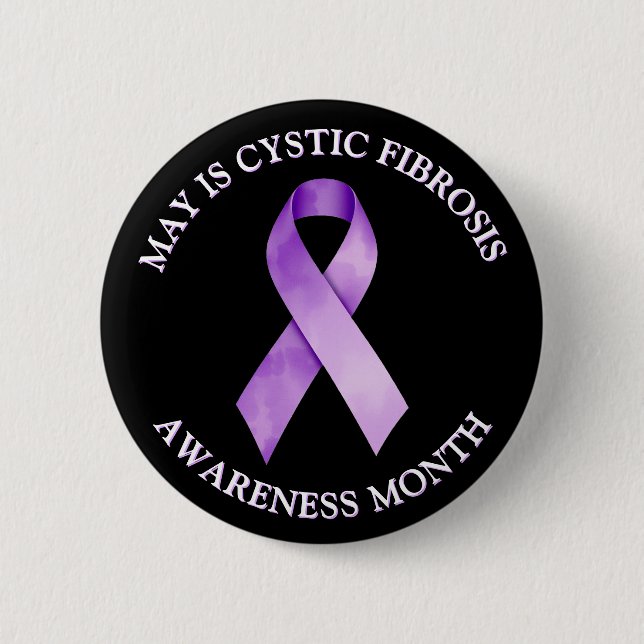May is Cystic Fibrosis Awareness Month 6 Cm Round Badge (Front)