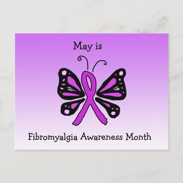 May is National  Fibromyalgia Awareness Month Postcard (Front)