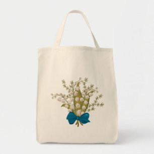 May Lily of the Valley Floral Bouquet Tote Bag
