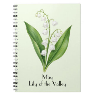 May Lily of the Valley Flowers  Notebook