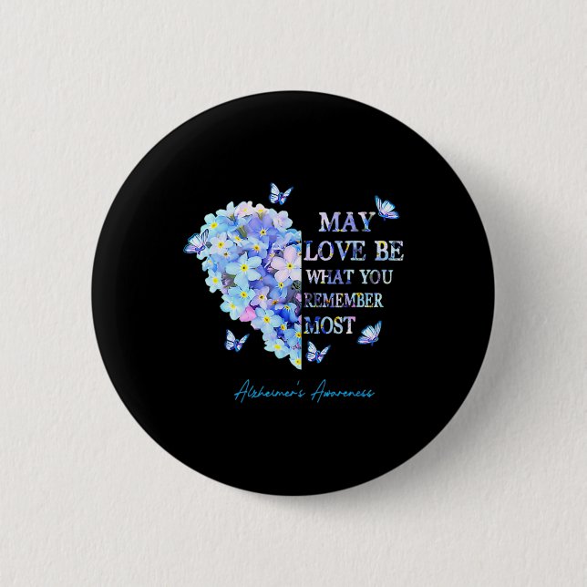 May Love Be What You Remember Most Alzheimer Aware 6 Cm Round Badge (Front)
