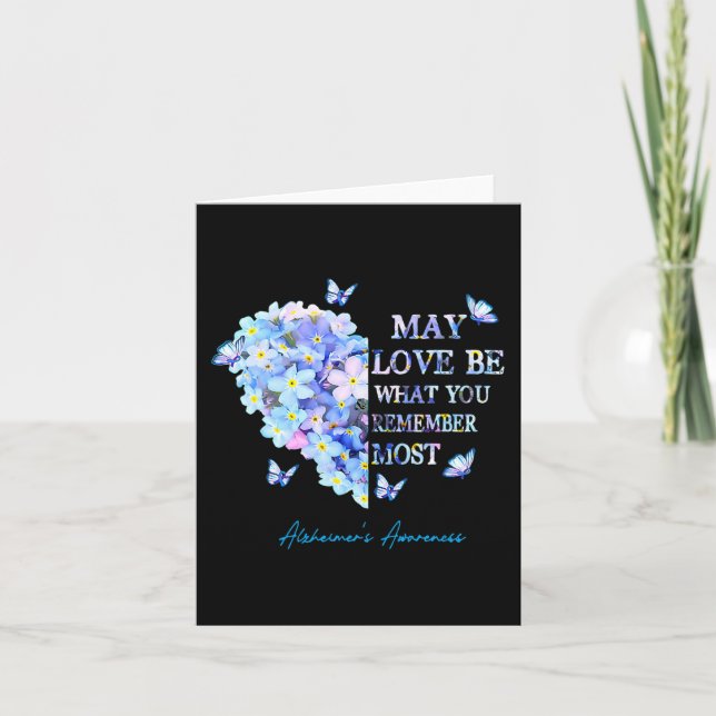 May Love Be What You Remember Most Alzheimer Heart Card (Front)