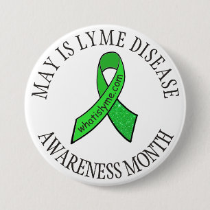 May  Lyme Disease Awareness Month Ribbons Button