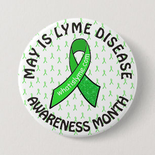 May Lyme Disease Awareness Month Ribbons Button