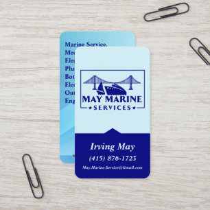 May Marine Services Customisable Logo QR Code URL Business Card