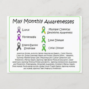 May Monthly Health Awareness Postcard