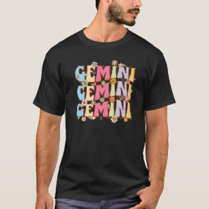 May Or June Birthday Retro Hippie Groovy Zodiac Si T-Shirt