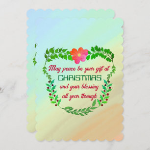 MAY PEACE BE YOUR GIFT AT CHRISTMAS Christmas Card