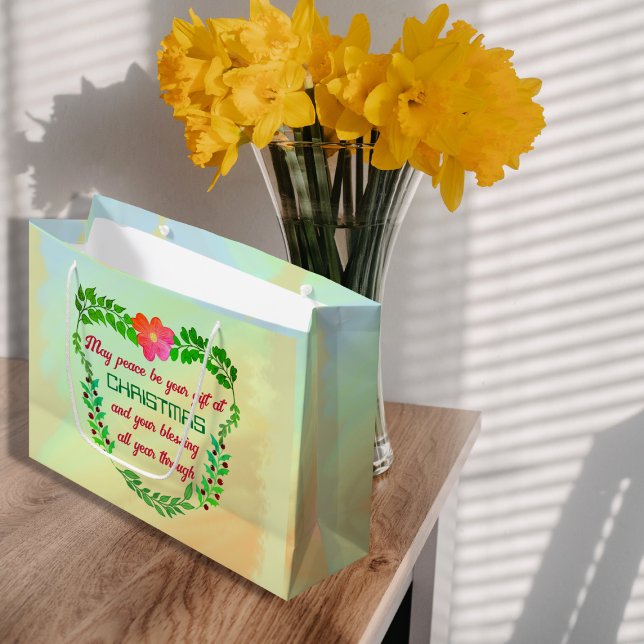 MAY PEACE BE YOUR GIFT AT CHRISTMAS LARGE GIFT BAG (Creator Uploaded)